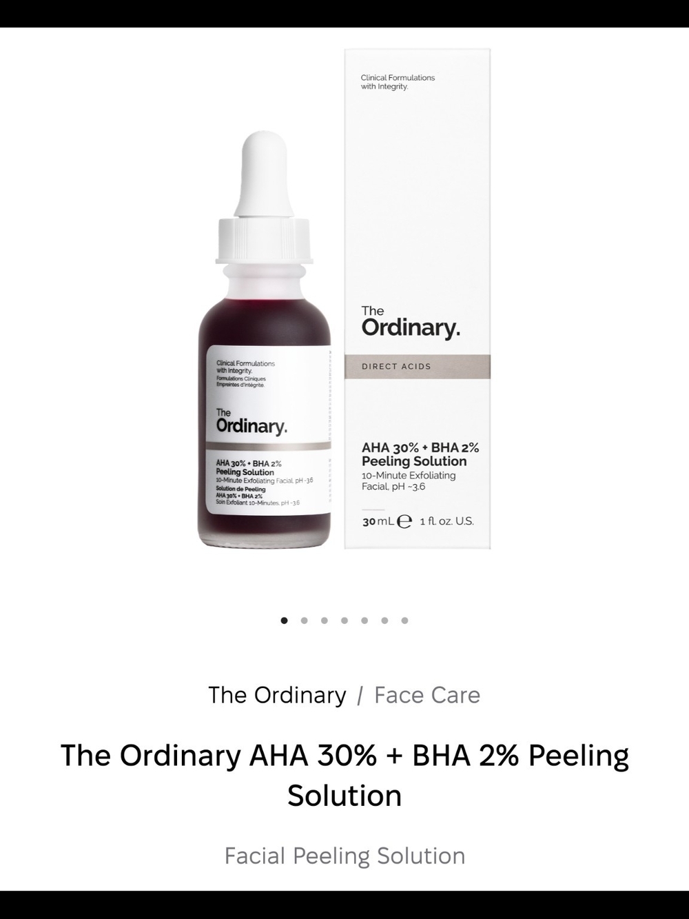 The Ordinary Peeling Solution in White and Deep Red